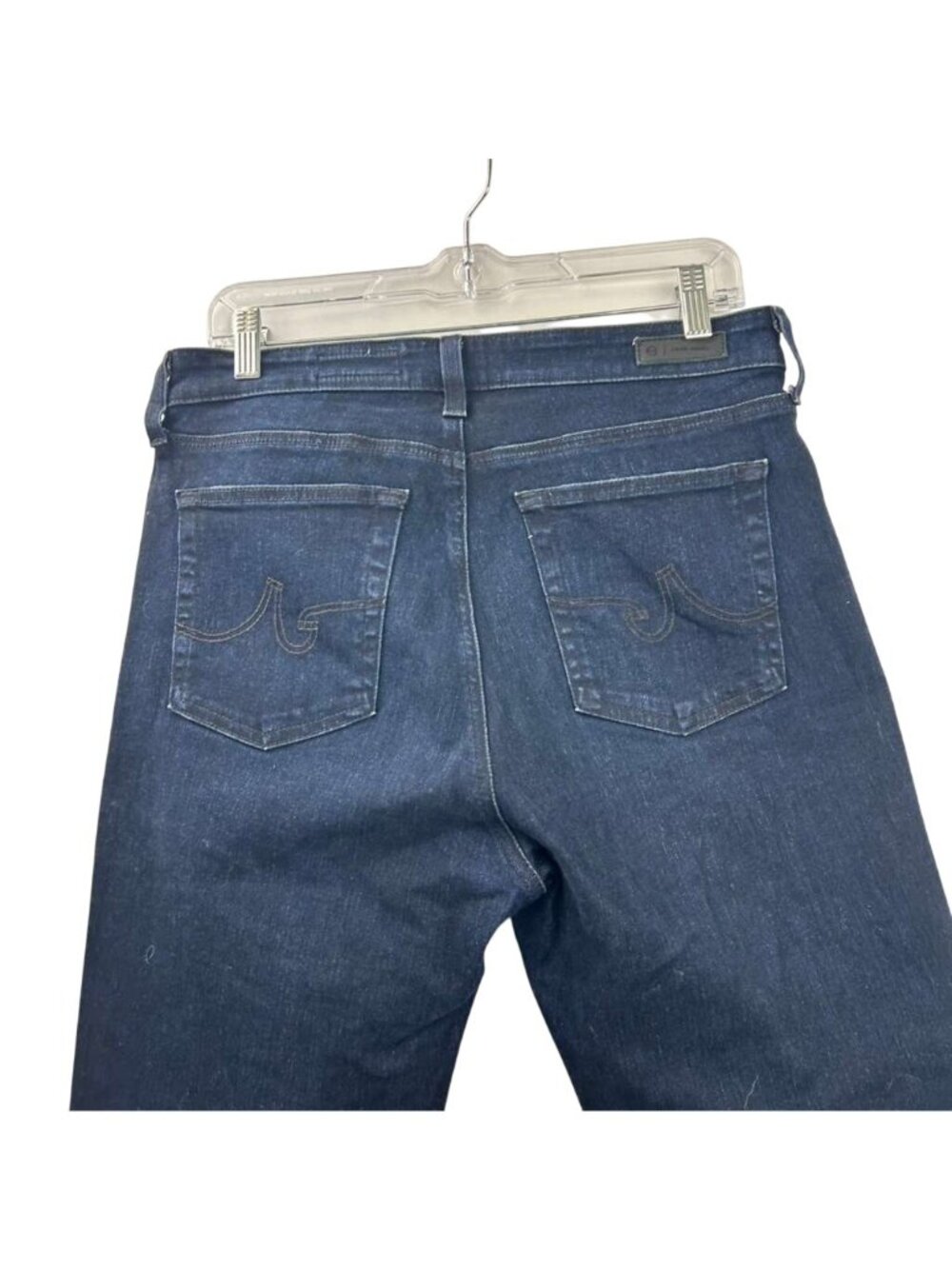 AG Adriano Goldschmied Mari High Rise Slim Straight Jeans Sz 31 Dark Wash Indigo - Picture 11 of 16